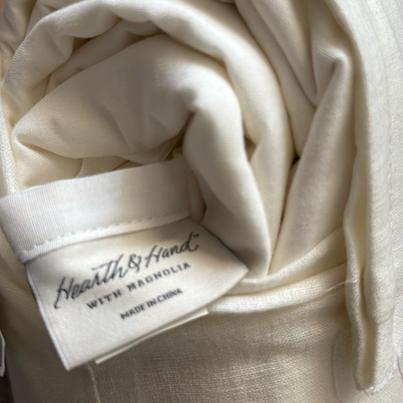 LAST ONE! Hearth & Hand Magnolia Linen Blend Bedskirt - Cream (King) - Picture 5 of 5